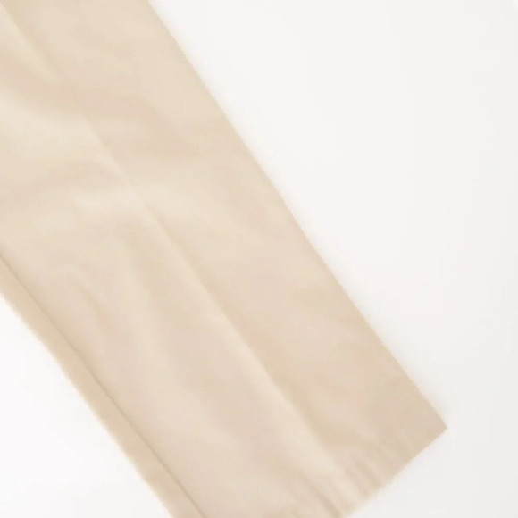 L.L. Bean Beige Straight  Leg 100% Cotton Pants 12 Tall - Picture 3 of 10